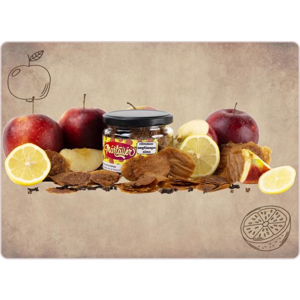 Aszalt CITROMOS SZEGFŰSZEGES alma tallér