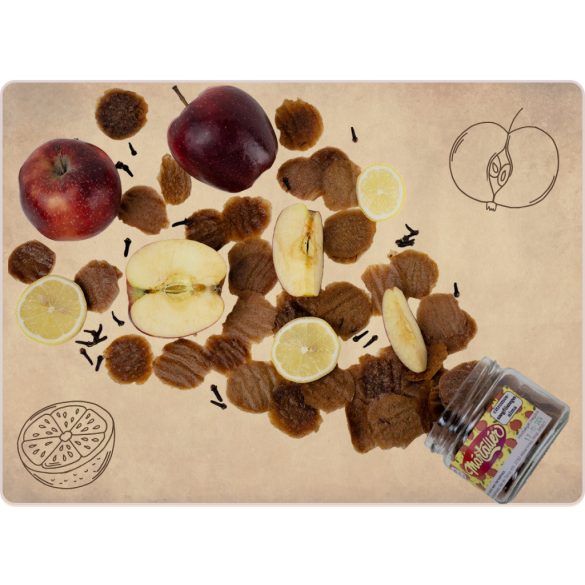 Aszalt CITROMOS SZEGFŰSZEGES alma tallér