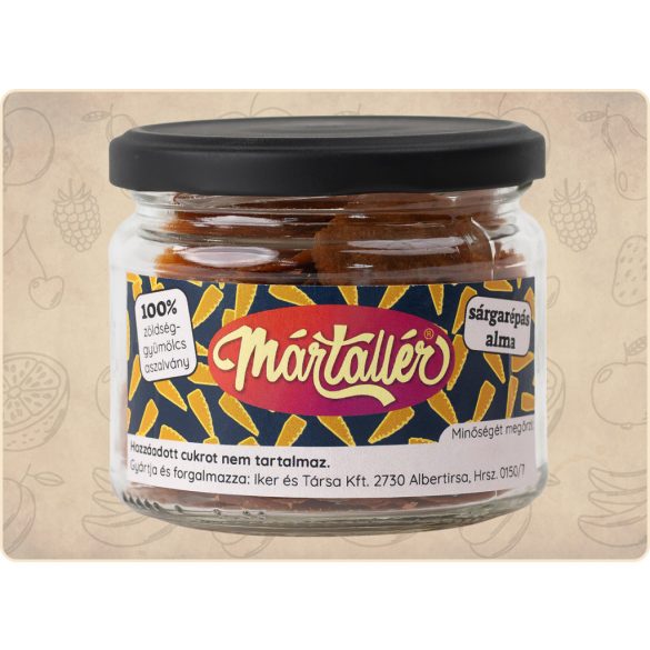 Aszalt SÁRGARÉPÁS alma tallér