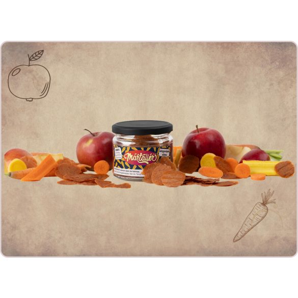 Aszalt SÁRGARÉPÁS alma tallér