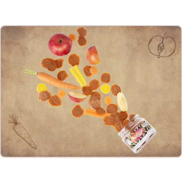 Aszalt SÁRGARÉPÁS alma tallér